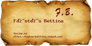 Füstös Bettina névjegykártya